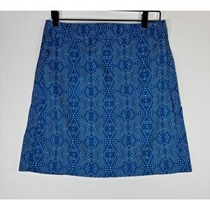 Rip Skirt Hawaii Wrap Skirt Women Medium Blue Boho Denim Geometric Travel Resort